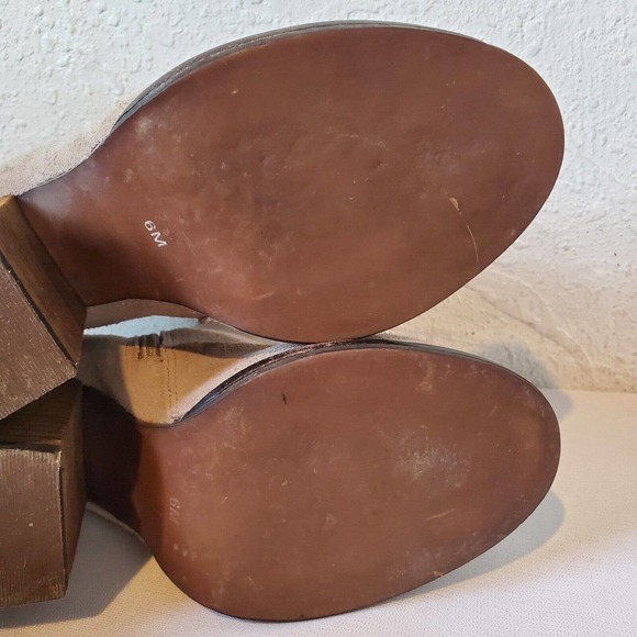 Jeffrey Campbell Ankle Boots Womens Size 6 Hanger Taupe Suede Heel Zip Booties - Picture 11 of 12